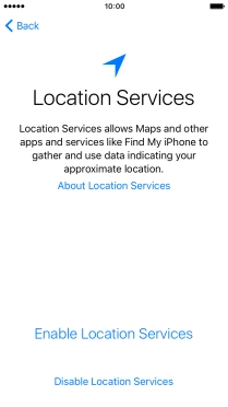 Press Enable Location Services to turn on the function.