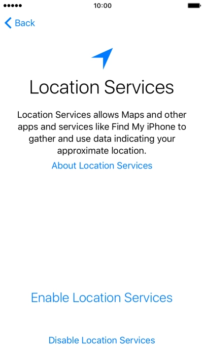 Press Enable Location Services to turn on the function.
