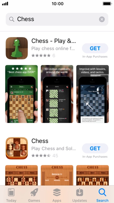 Press the required app.