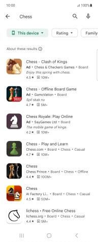 Press the required app.