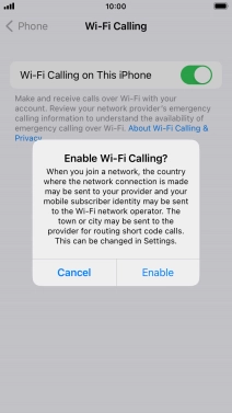 If you turn on the function, press Enable.