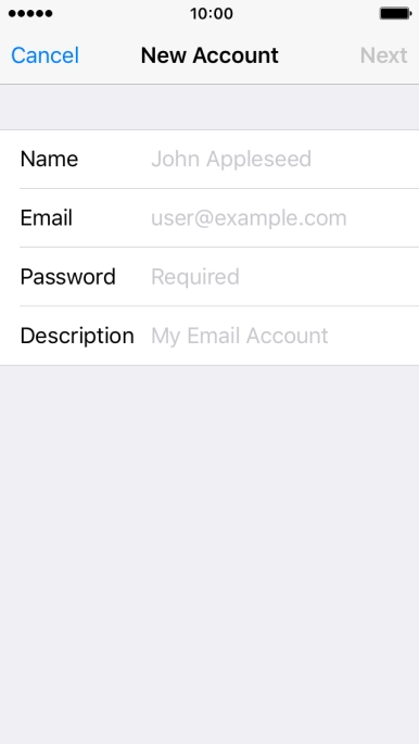 Press Name and key in the required sender name.