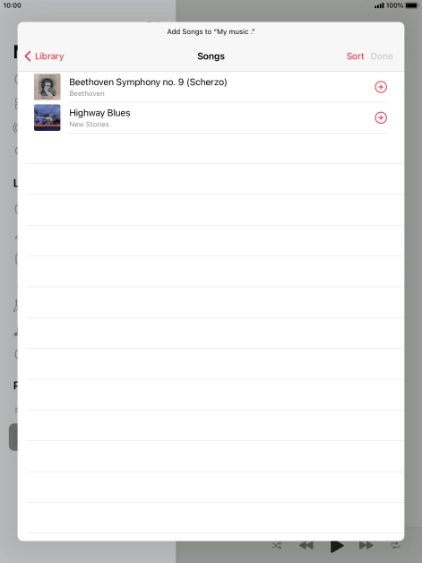 Go to the required category and press the required audio file.
