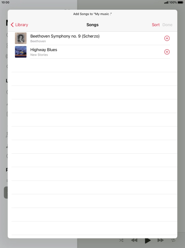 Go to the required category and press the required audio file.