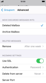 Press the indicator next to 