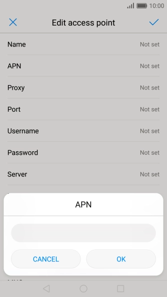 Key in live.vodafone.com and press OK.
