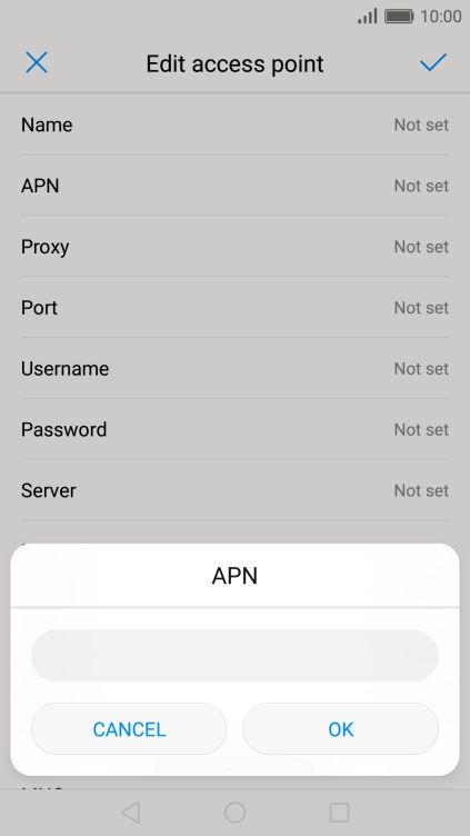 Key in live.vodafone.com and press OK.