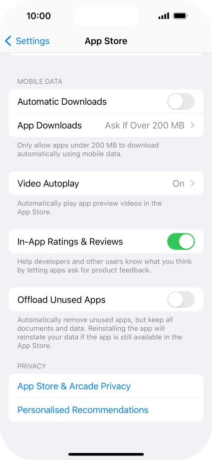 Press the indicator next to 