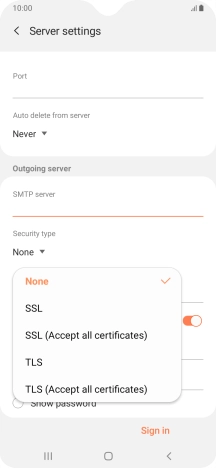 Press None to turn off the function.