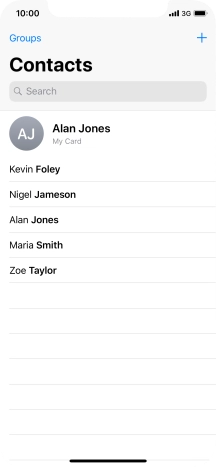 Press the new contact icon.