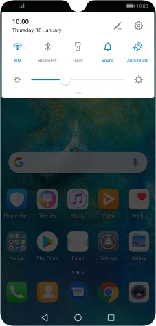 Press the sound mode icon the necessary number of times to turn silent mode on or off.