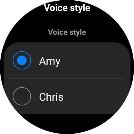 Press the required voice.