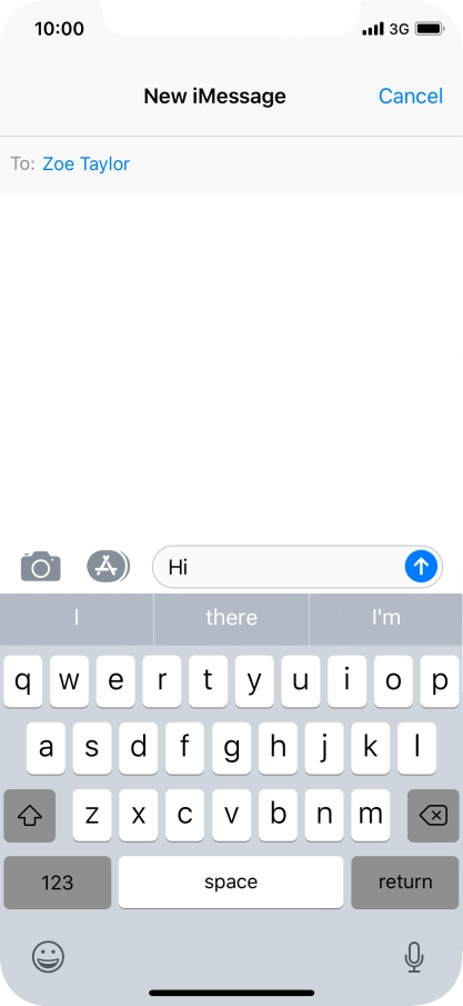 Press the send icon.
