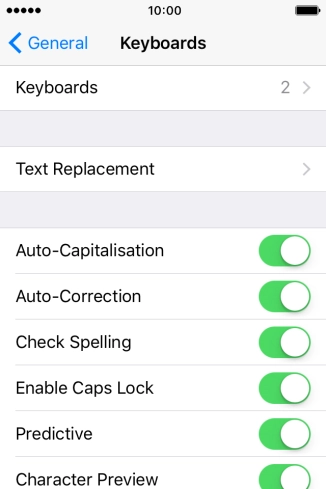 Press the indicator next to 