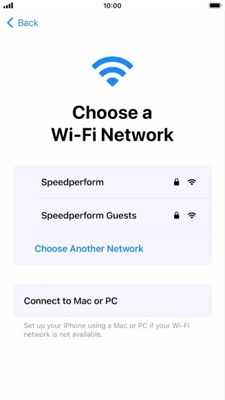 Press the required Wi-Fi network.