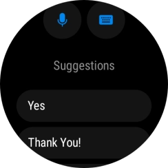 Press the microphone icon and follow the instructions on the screen to record and send the required reply.
