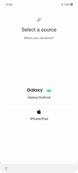 Press the required setting and follow the instructions on the screen to transfer the content from another phone.