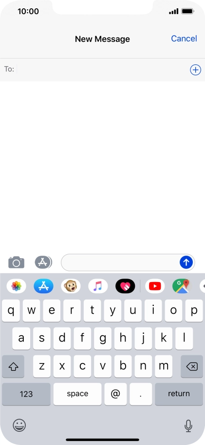 Press To and key in the first letters of the recipient's name.