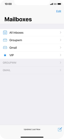Press the required email account.
