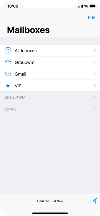 Press the required email account.