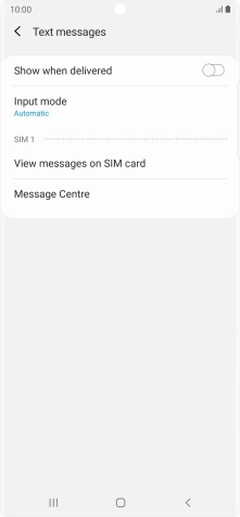 Press Message Centre.