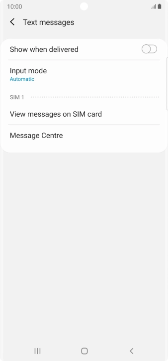 Press Message Centre.