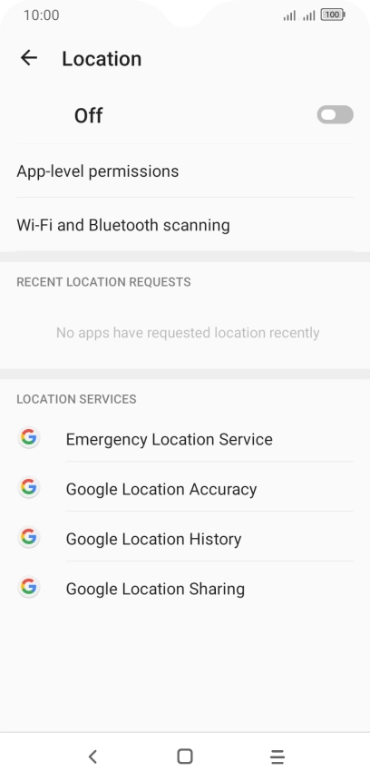 Press the indicator to turn the function on or off.