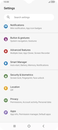 Press Security & biometrics.
