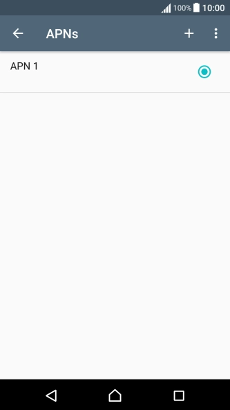 Press the new data connection icon.