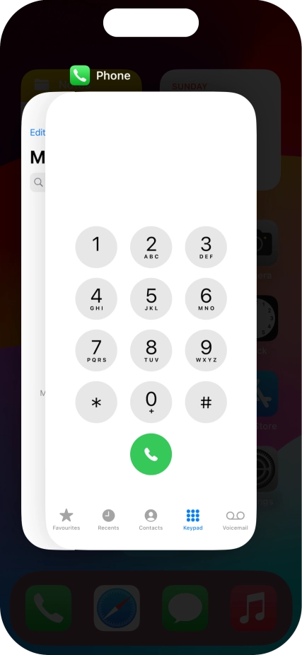 Slide upwards on the required application to end it.