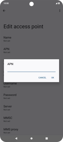 Key in live.vodafone.com and press OK.