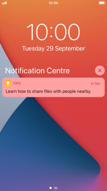 Press the required notification and follow the instructions on the screen to use the selected function.