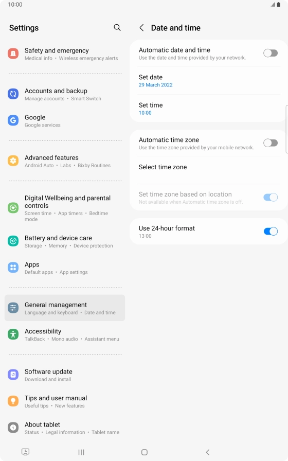 Press the indicator next to 