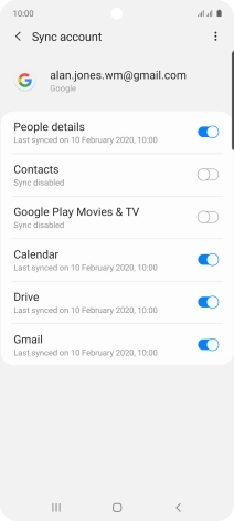 Press the indicator next to 
