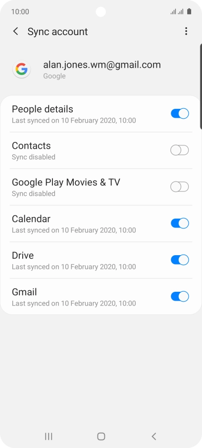 Press the indicator next to 