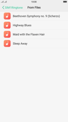 Press the required ring tones to hear them.