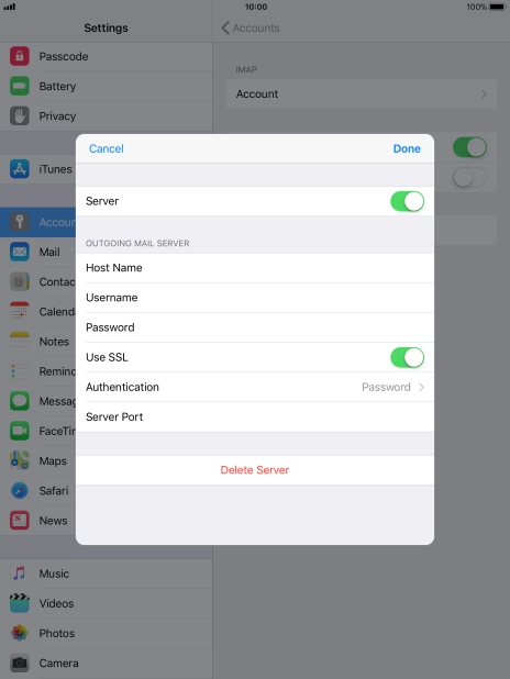 Press the indicator next to 