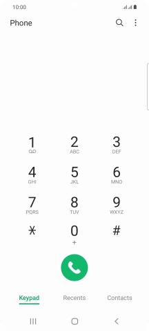 Press the menu icon.