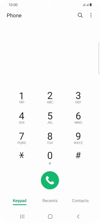 Press the menu icon.