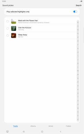 Press the required ring tones to hear them.