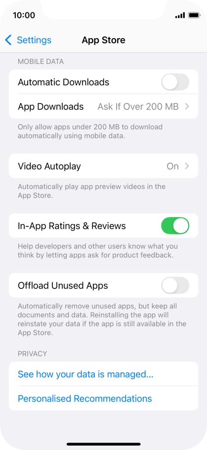 Press the indicator next to 