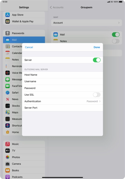 Press Authentication.