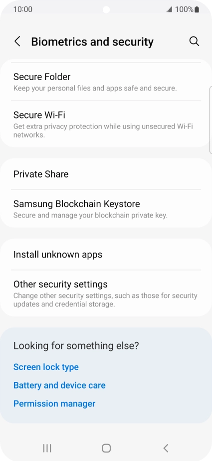Press Other security settings.