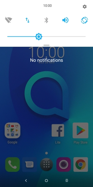 Press the settings icon.