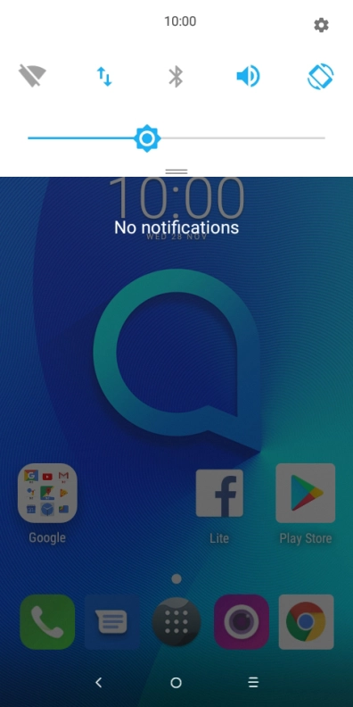 Press the settings icon.