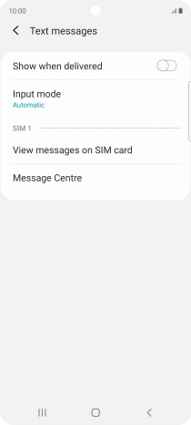 Press Message Centre.