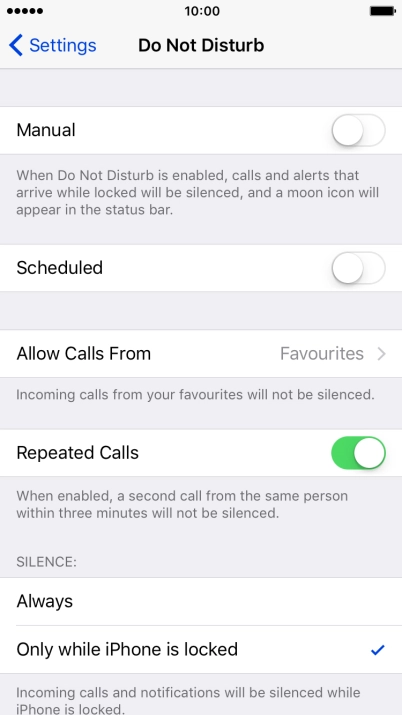 Press the indicator next to 