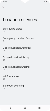 Press Google Location Accuracy.
