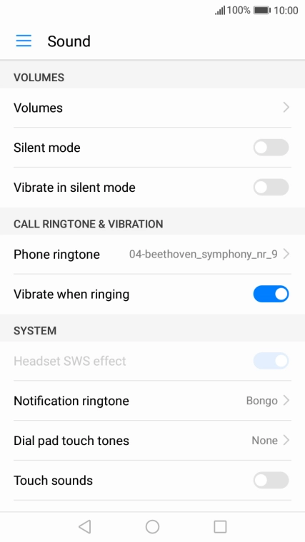 Press the Home key to return to the home screen.