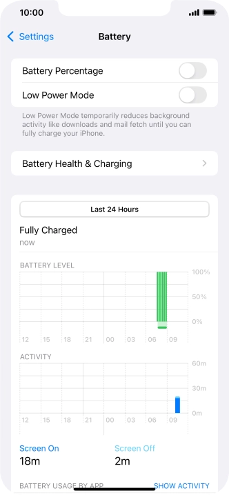 Press Battery Health & Charging.